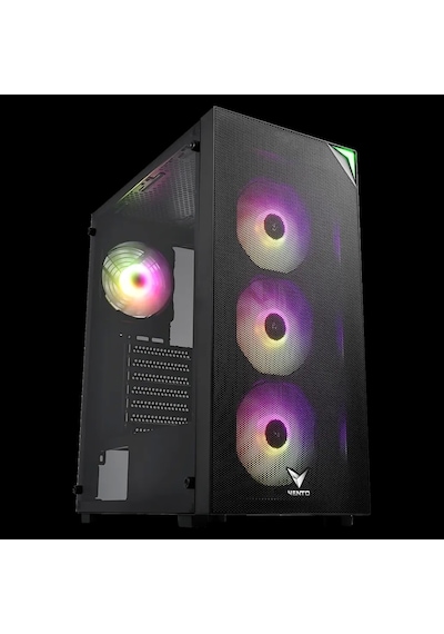 Vento Vg4200s Mid Tower, 850w 80+ Siyah, Temperli Cam, Rgb, Atx Gamıng Kasa