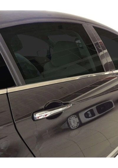 Citroen C-5 2005-2008 Modeller Arası Krom Cam Çıtası 6 Parça Paslanmaz Çelik