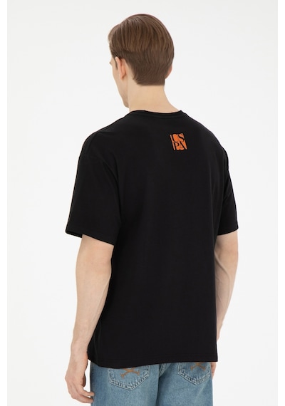 U.S. Polo Assn. Erkek Comfort Fit Bisiklet Yaka Siyah Tişört 50287046-VR046