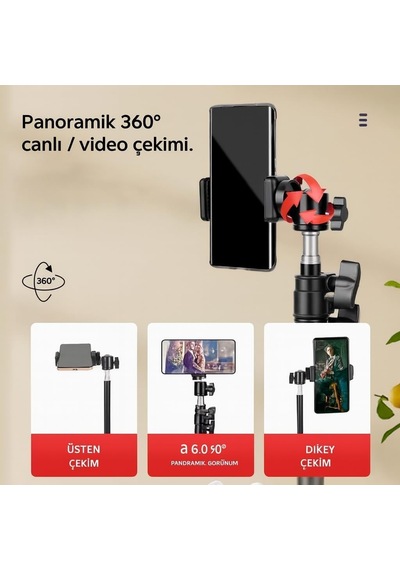 Smayling 2.1m Ayarlanabilir Tripod Telefon Standı 360 Dönebilen Başlık, Üstten Çekim & Dikey/yatay Kullanım, Katlanabilir Tasarım, Telefon Tutucu D Smayling 2.1m Ayarlanabilir Tripod Telefon Standı 360 Dönebilen Başlık, Üstten Çekim & Dikey/yatay Kullanım, Katlanabilir Tasarım, Telefon Tutucu D
