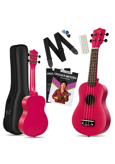 Fourtune Nova Uks-21dpk Soprano Pembe Ukulele Seti Şeker Pembe