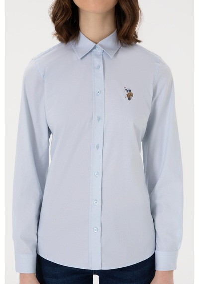 U.s. Polo Assn. Kadın Açık Mavi Gömlek Basic 50298089-vr003 Acık Mavı Açık Mavi