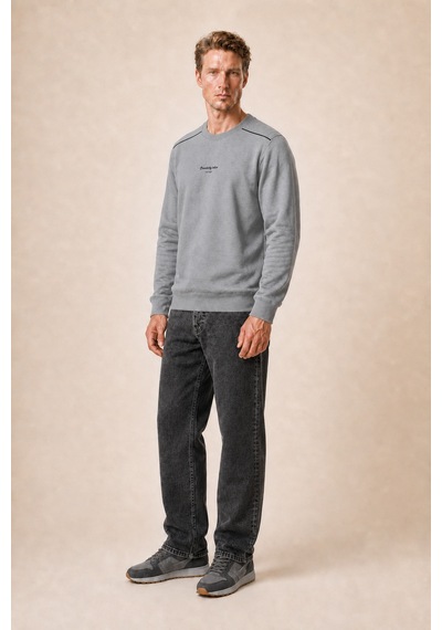 Redline Qwen Bisiklet Yaka Regular Fit Kışlık Sweatshirt Füme