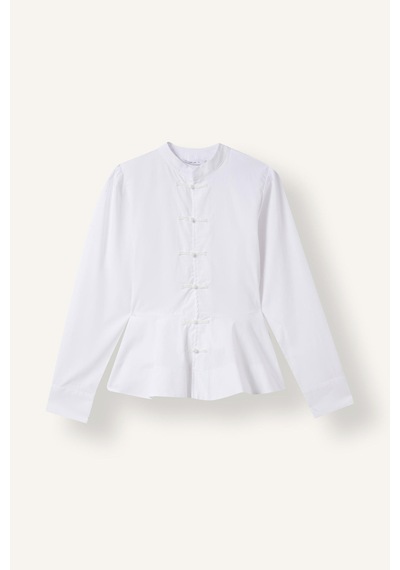 Defacto Fitted Hakim Yaka Peplum Poplin Uzun Kollu Gömlek I8193ax26auwt79 Beyaz-wt79