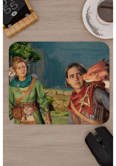 Split Fiction Kaymaz Dikişli Kauçuk Oyuncu Mousepad V3 - 22x18 Gaming Mouse Pad Fare Altlığı