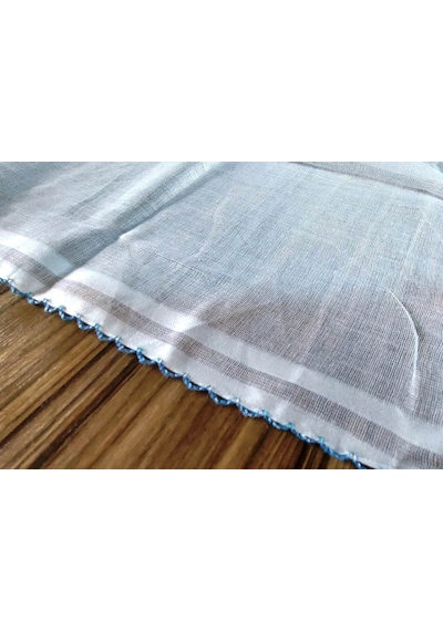 Algelsineve Iç Başörtüsü %100 Pamuklu 5 Li Paket Tülbent Kenarları Oyalı Beyaz Bez 80x80cm Çok Renkli