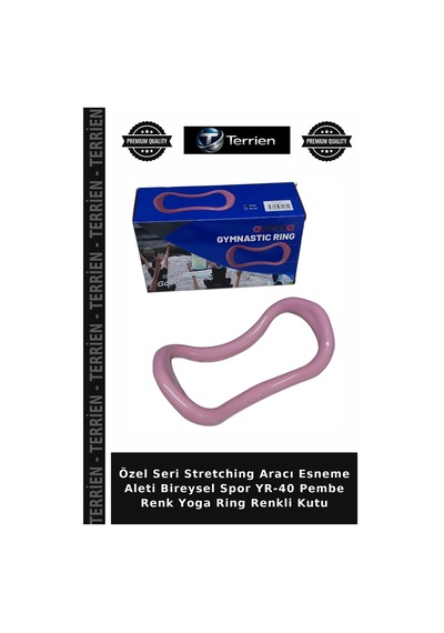 Özel Seri Stretching Aracı Esneme Aleti Bireysel Spor Yr-40 Pembe Renk Yoga Ring Renkli Kutu