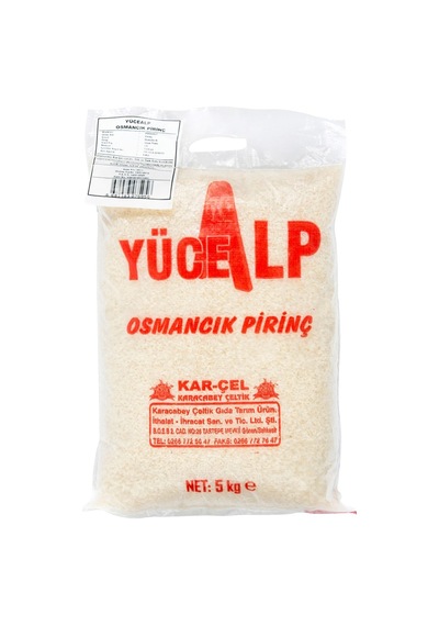 Yücealp Osmancık Pirinç 5 Kg Tane Tane Pilavlık Tarı
