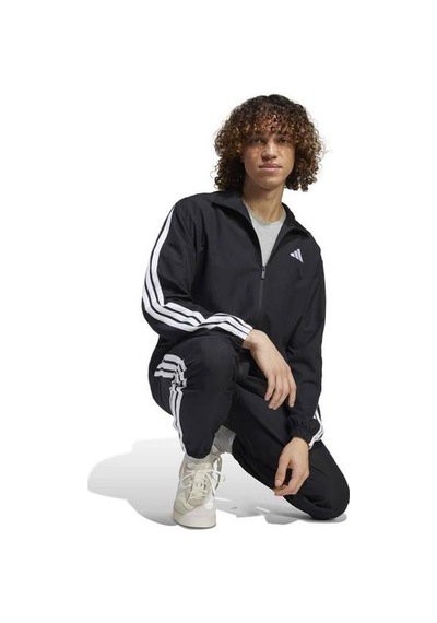 Adidas 3 Stripes Wv Tt Ts Erkek Siyah Eşofman Takımı