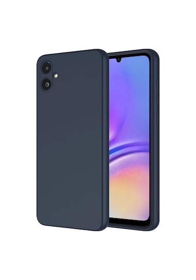 Fibaks Galaxy A06 Uyumlu Kılıf Kadife Lansman Soft Yumuşak Liquid Silikon Kamera Korumalı Kapak Lacivert