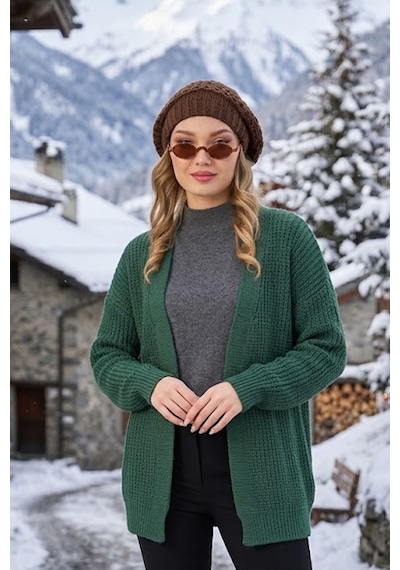 Ritagarcia Kadın Triko Örgü Ressam Bere Fransız Model Kışlık Bere Cappucino Kahverengi