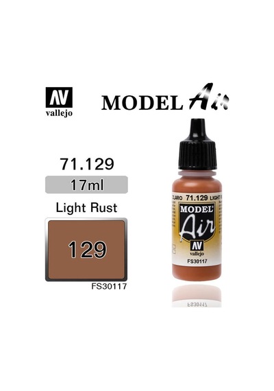 17 Ml. Light Rust Model Air Serisi Maket Boyası, Vallejo 71129 Standart