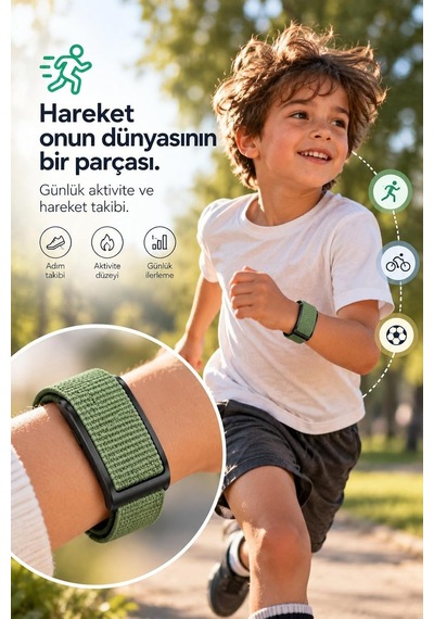 Tr Nexus Kids Nabız Tansiyon Gps Çocuk Akıllı Bileklik - Yeşil