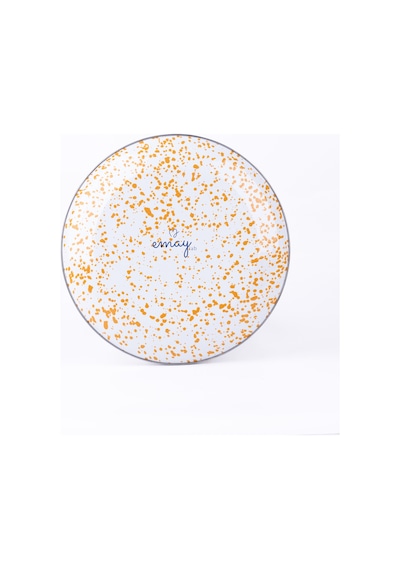 Emaylab Speckles Sunum Tabağı Dekoratif Tabak 26cm Hardal
