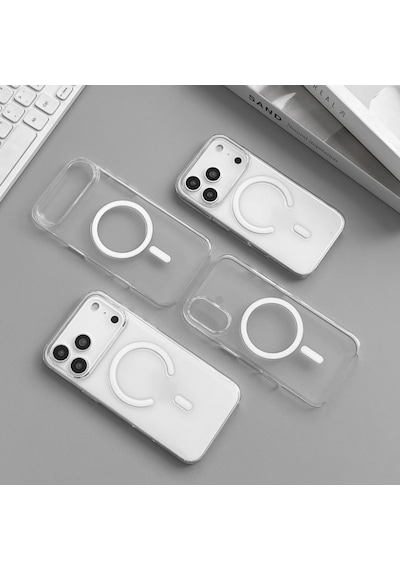 Nettech Apple Uyumlu iPhone 17 Pro Nt-n011 Pc Magsafe Arka Koruma Kılıf - Şeffaf Şeffaf