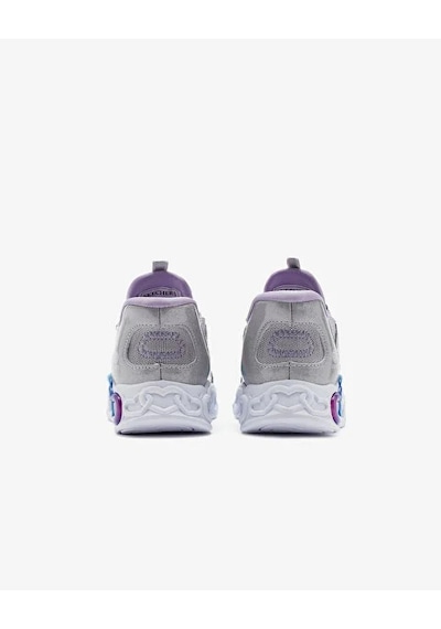 Skechers Infinite Heart Lights Kız Çocuk Gri Işıklı Spor Ayakkabı Gümüş