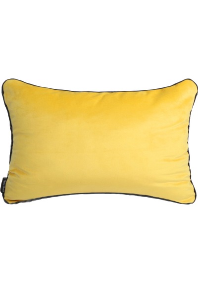 Biyeli Kırlent Yastık Kılıfı Sarı Rengi 50x30