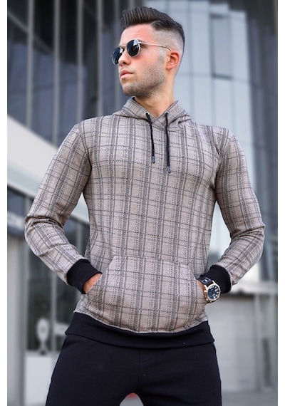 Madmext Camel Kapüşonlu Sweatshirt 5330 Camel