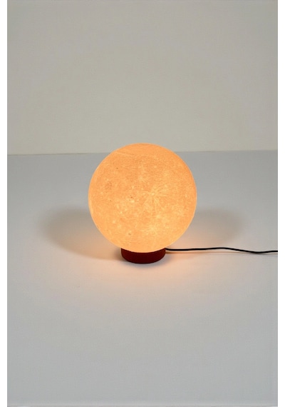 Ay Küre Masa Lambası 17.4 Cm Dekoratif Gece Lambası Gün Işığı Led Ampul Dahil