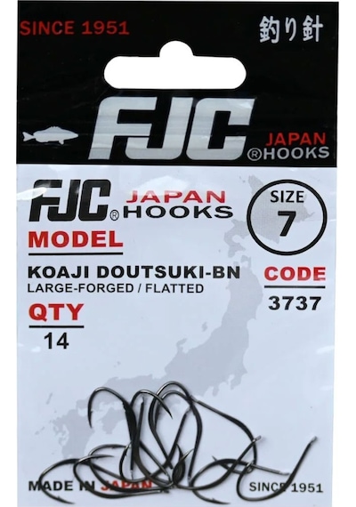 Fjc Fjc3737 Koaji Doutsuki Black Nickel Tekli Olta İğnesi 12 No - 17 Adet 12 No - 17 Adet