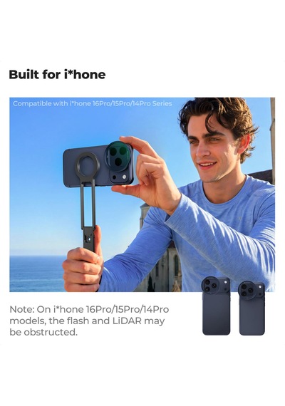 K&f Concept İphone 17 Pro Max/17 Pro İçin Geçmeli Cpl Filtre - Nano-x Serisi Optik Black