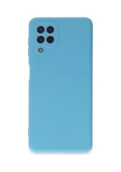 Samsung Galaxy A22 Kılıf Nano İçi Kadife Silikon - Mavi 0.2M-Çok Renkli
