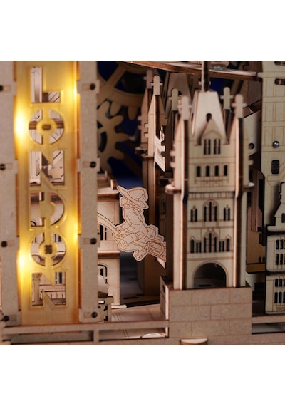 Rokr Egb01 Marble Travel London Marble Run Dıy Minyatür Maket Model Seti Ahşap 3d Wooden Puzzle 3d Model Kit Detaylı Dekoratif Hobi Seti Ahşap Maket
