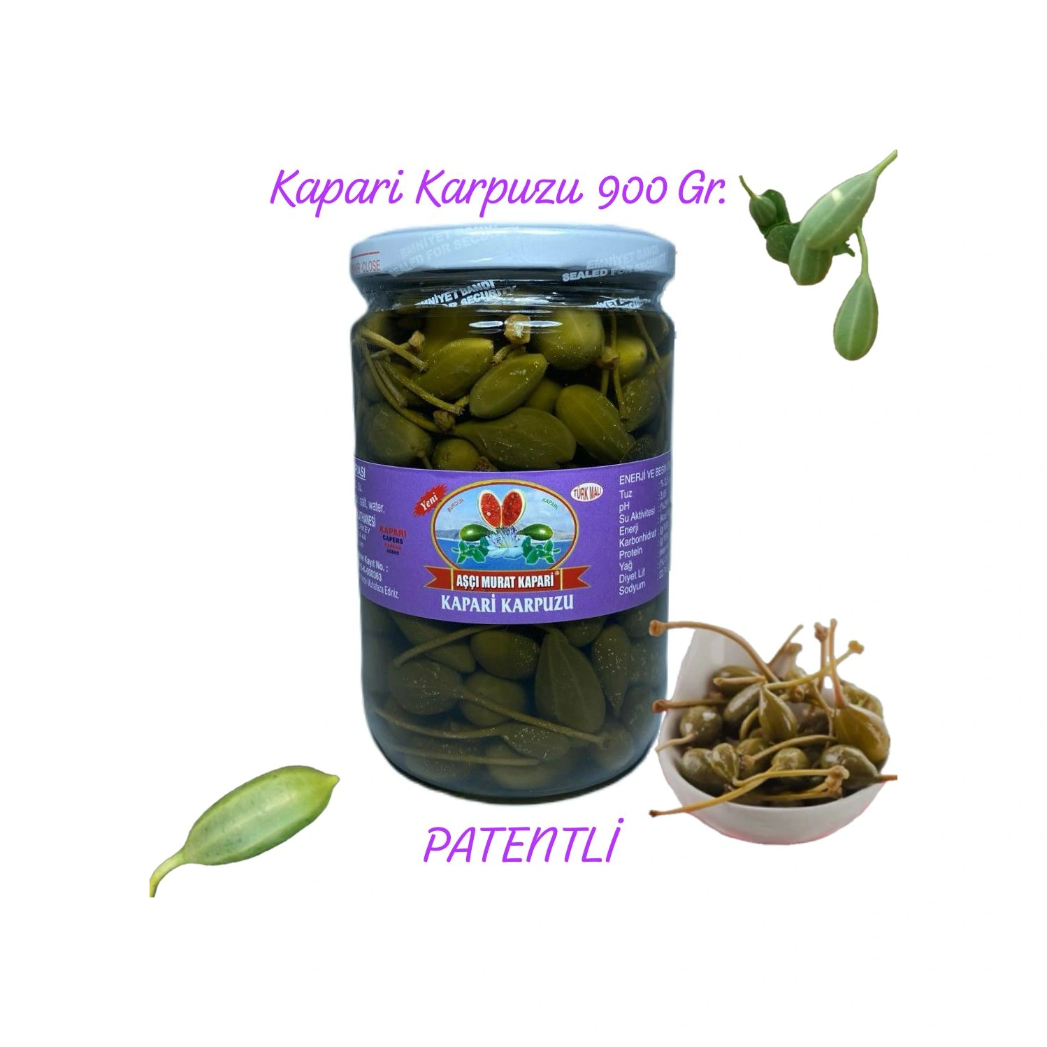 Aşçı Murat Kapari Kapari Karpuzu Meyvesi Turşusu 900 G