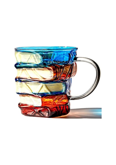 Kitap Tasarımlı Kupa Bardak - 350 Ml Kapasite - El Çizimi Özel Tasarım - Dayanıklı Cam Beyaz