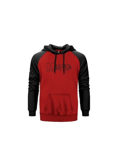 Misfits Logo Black Kırmızı Renk Reglan Kol Sweatshirt Kırmızı