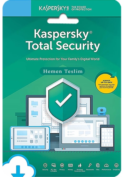 Kaspersky Total Security 1 Cihaz 1 Yıl