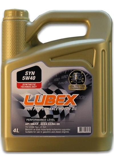Lubex Syn 5W-40 Tam Sentetik Motor Yağı 4 x 4 L