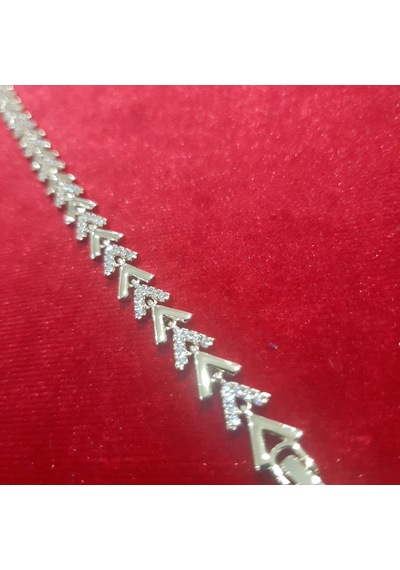 Xupıng Zirkon Taşlı Şık Çelik Bileklik Gold