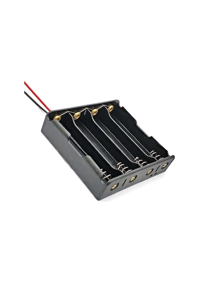 18650 2 Tel 4lü Pil Kutusu Paralel 4 Adet 3.7v Paralel Lityum Lion Batarya Yuvası Mobil Güç Kaynağı