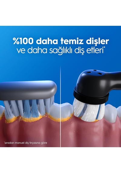 Oral-b Io3 Siyah Şarjlı/elektrikli Diş Fırçası, 1 Fırça Başlığı,