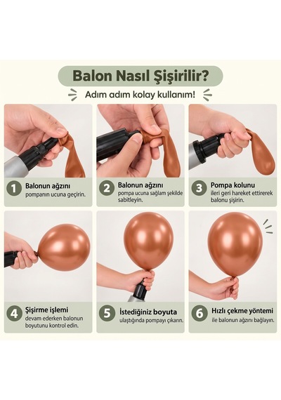Bakgelal Pratik Balon Şişirme El Pompası - Parti Ve Organizasyon Balon Pompası - 9098274509085 6+