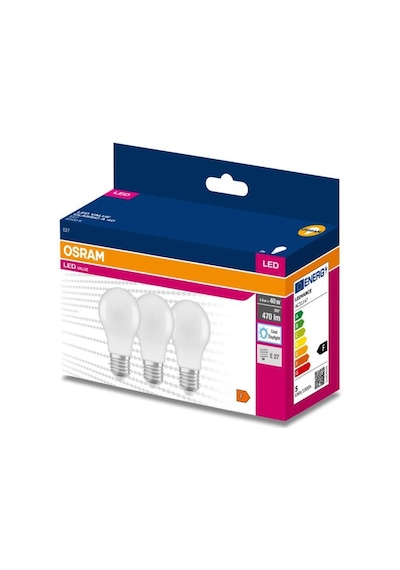 Osram Ledvalue 4,9w 40w 3 Lü Led Ampul Beyaz - 6500k E27