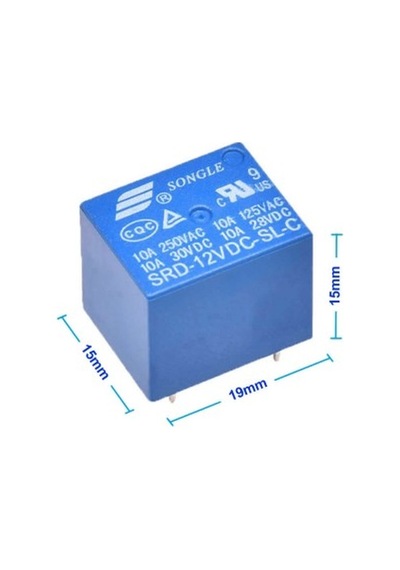 5 Adet Songle 250v 10a Srd-12vdc-sl-c 12v Dc Röle 5 Pin Pcb Montaj Tip 220v No Nc Güç Rölesi Spdt Lamba Motor Vana