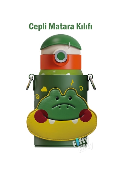 Cocosmile Özel Kutulu Kılıflı 470 ML Pipetli Çelik Termos -boyun Askılı- 4 Farklı Model Cskılıflı