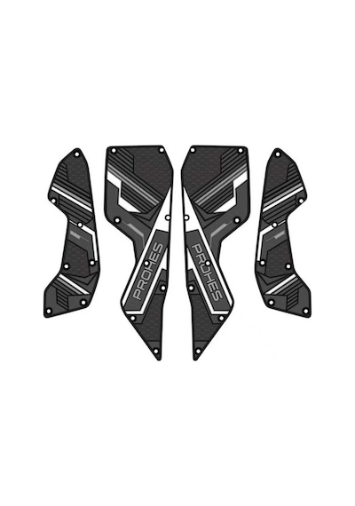 Yamaha Nmax 125 / 155 2025-2026 Uyumlu Kauçuk Basamak Takımı Beyaz Siyah