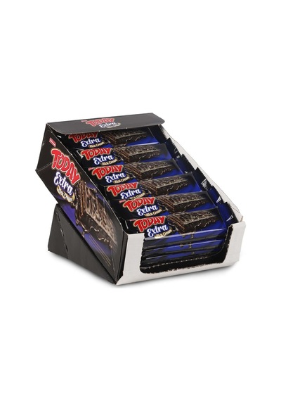 Today Extra Bitter Çikolata Kaplamalı Bol Kremalı Gofret 37 GR 24 Adet (1 kutu)