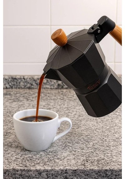 Bambum Garen - Moka Pot 3 Fincan Siyah