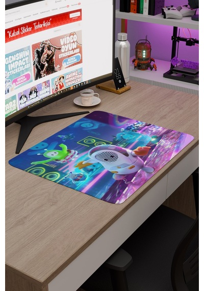 Fall Guys Kaymaz Dikişli Kauçuk Oyuncu Mousepad V1 - 48x40 Xl Gaming Mouse Pad Fare Altlığı