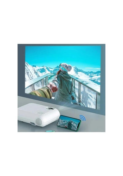 Projeksiyon Cihazı P62 Full Hd Destekli Wifi & İos & Android Cep Tel Yansıtma Mini