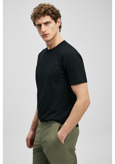 Lufian Pablo Modern Grafik T- Shirt Siyah Siyah 111020318100100 Siyah