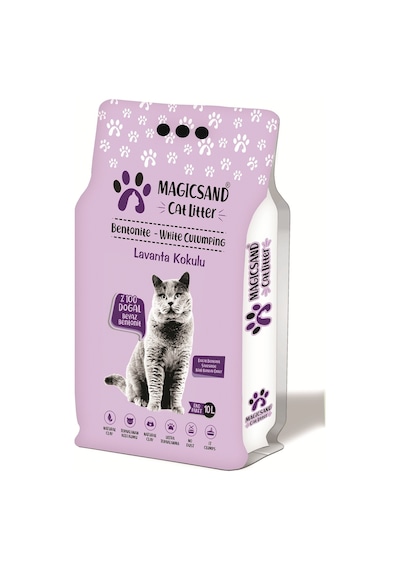 Magicsand Cat Litter Lavanta Kokulu Kalın Topaklaşan Bentonit Kedi Kumu 10 L Magicsand Cat Litter Lavanta Kokulu Kalın Topaklaşan Bentonit Kedi Kumu 10 L