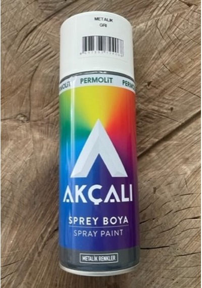 Akçalı 357 400ml Metalik Gri Jant Boyası Oto Boyası Metalik Gri