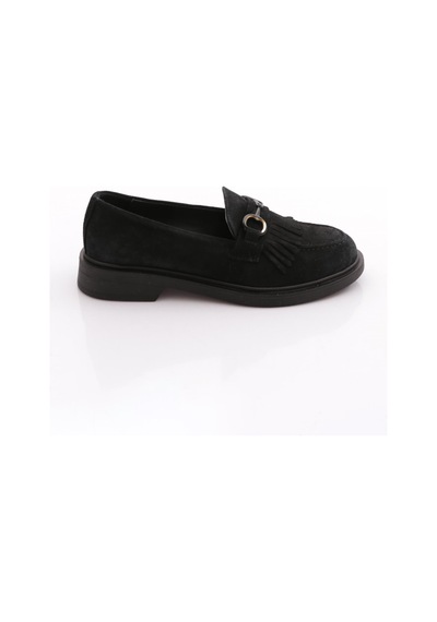Dgn 010 Kadin Loafer Ayakkabi Siyah
