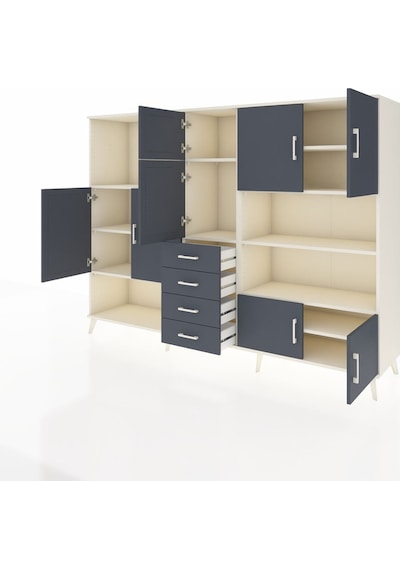 Hyperion Dolap 9 Raflı 4 Çekmeceli 8 Kapaklı 220x44x163 Aytaşı-an Aytaşı-antrasit Hyperion Dolap 9 Raflı 4 Çekmeceli 8 Kapaklı 220x44x163 Aytaşı-an Aytaşı-antrasit