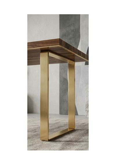 Gold Renk Sehpa Ayağı 42 Cm Modern Sehpa Ayağı 10x60 Lama Mobilya Ayağı Altın Altın
